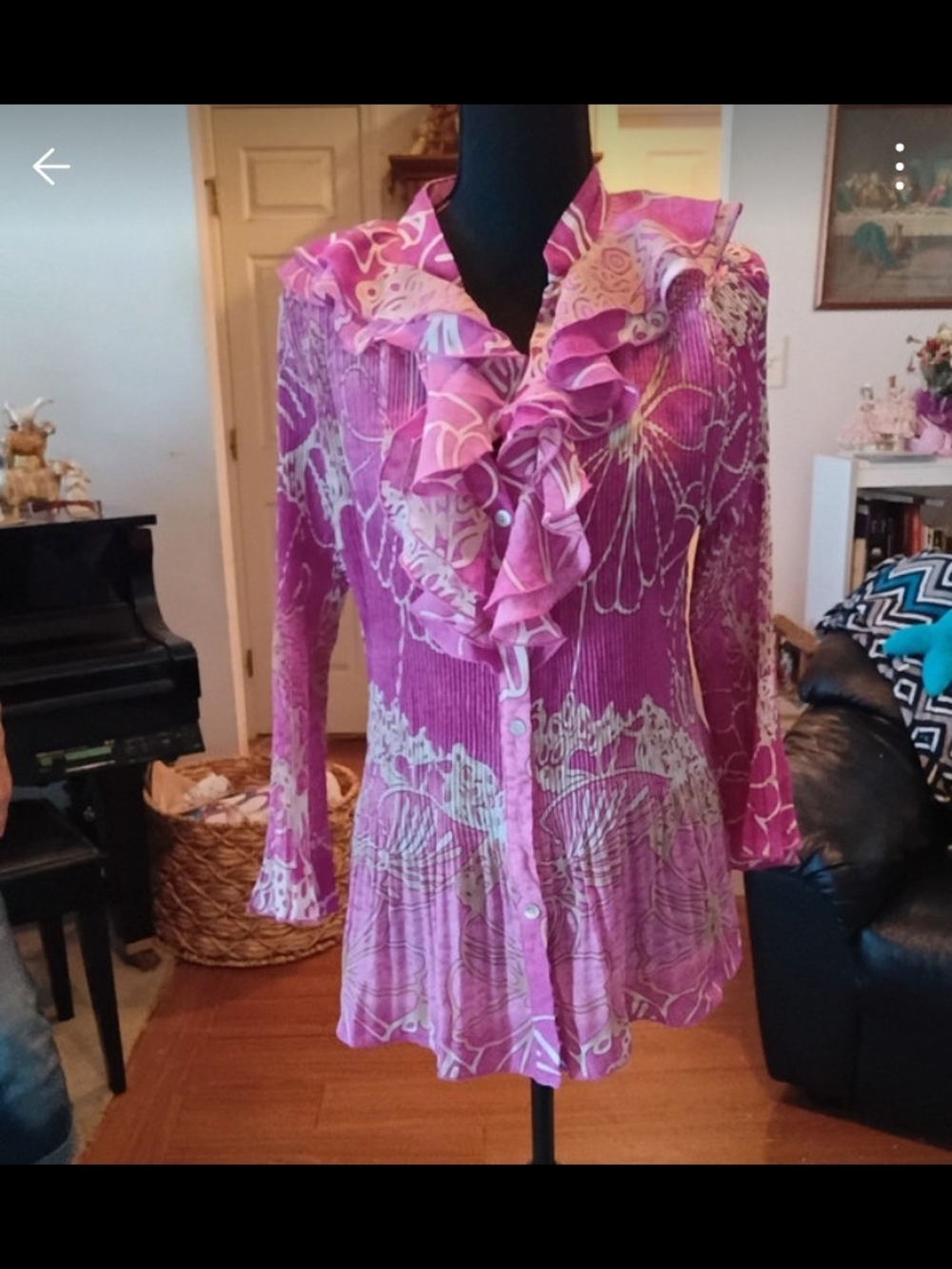 NICOLA Pink Floral Ruffle Dress Top